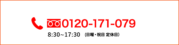 お電話でのお問い合わせ 0120-171-079